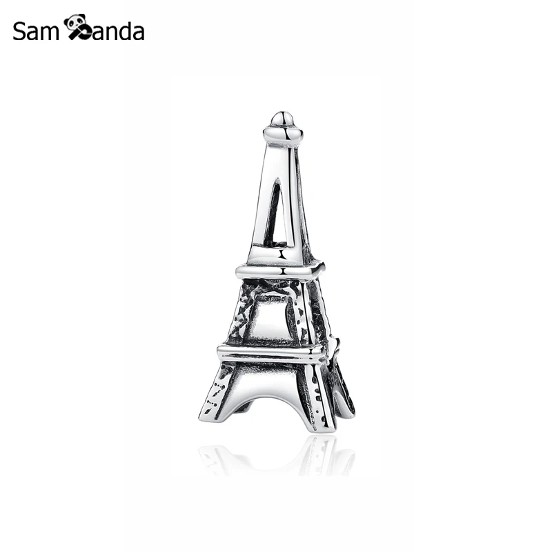 

Authentic 100% 925 Sterling Silver Charm Bead Eiffel Tower Paris Charms Love To Travel Fit Bracelets Women DIY Jewelry