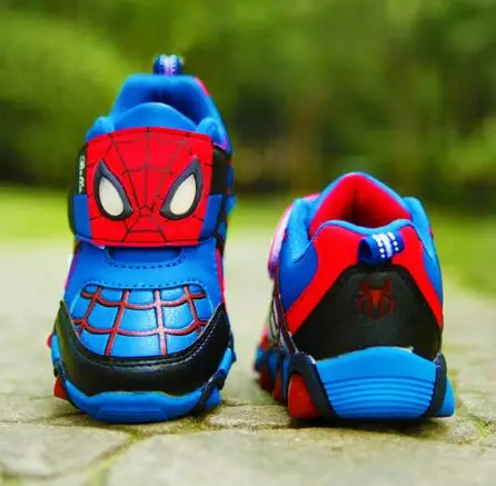 New Autumn&ampSpring Children Shoes Spiderman Night Flash Sports Sneakers Light for Kids Children's Boys Girls F72 | Детская одежда