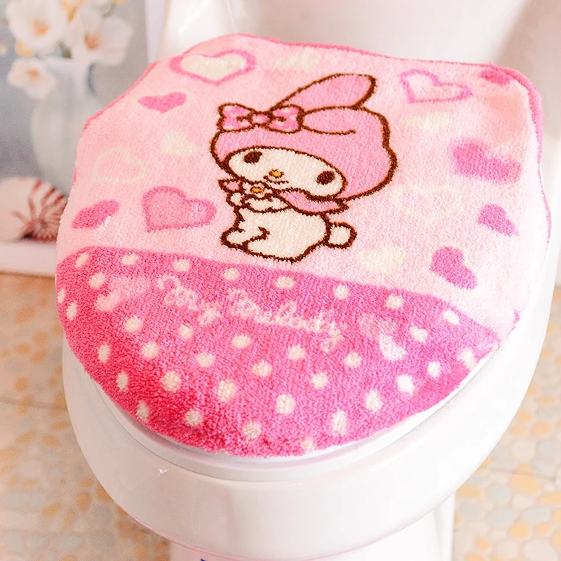 bathroom plush toilet set cover wc seat cover bath mat closestool lid cover 3pcsset toilet seat cushion ring free global shipping