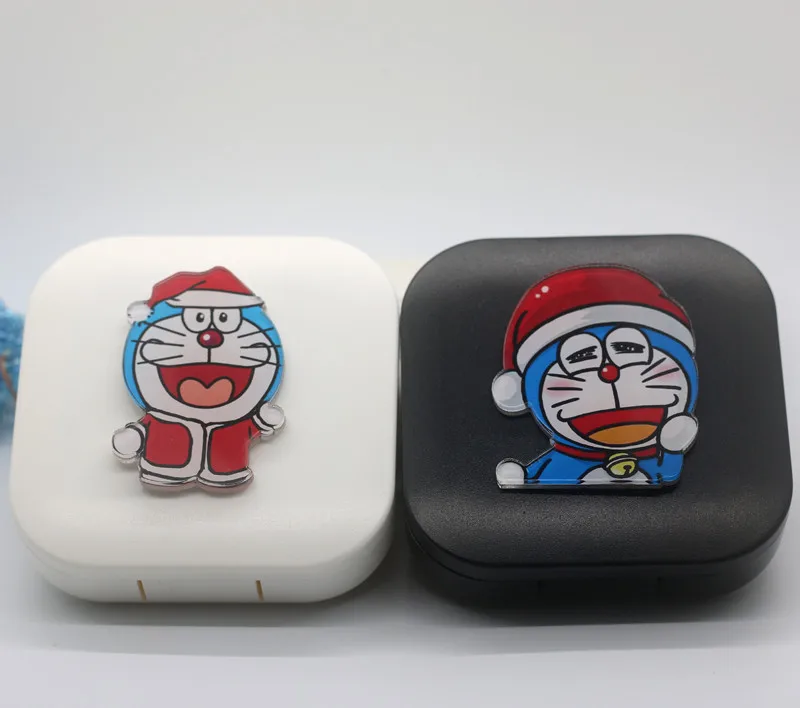 LIUSVENTINA DIY акриловый с Рождеством Дораэмон чехол для контактных линз очков Чехол