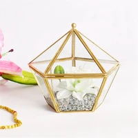 glass ring box wedding jewelry case immortal flower glass cover creative home decoration
