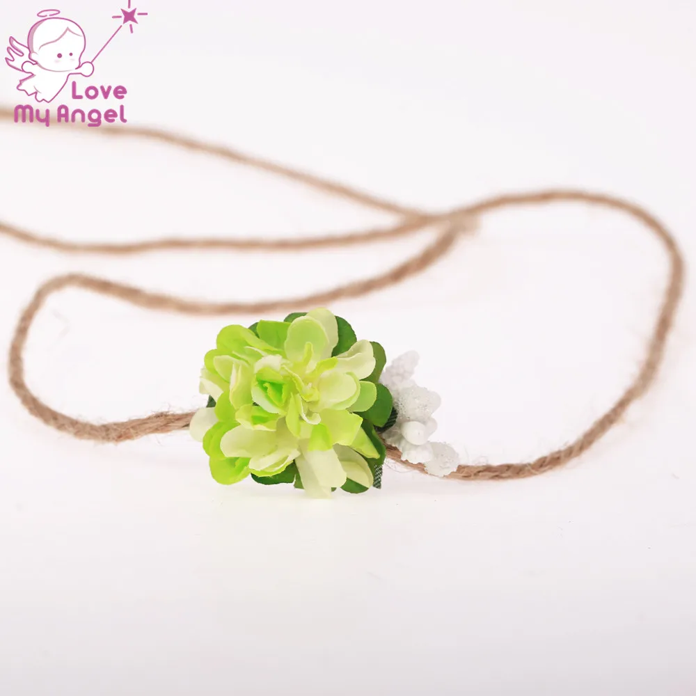 girl organic tieback paper flower headband photography props girls first birthday crown shower 480pcs/lot | Детская одежда и обувь