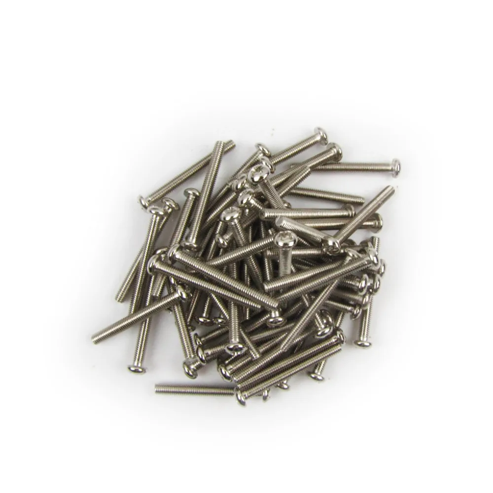 Хромированные крепежные винты FLEOR 3x26 мм для гитары 30 шт.|pickup mounting screws|double coil