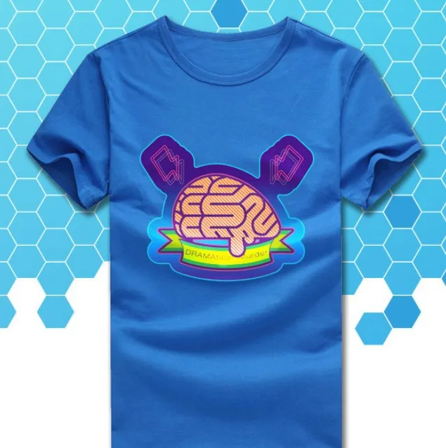 Dramatical Murder DMMD Aoba Seragaki 100% хлопок синяя футболка костюм для косплея|t-shirt personal|costume gold