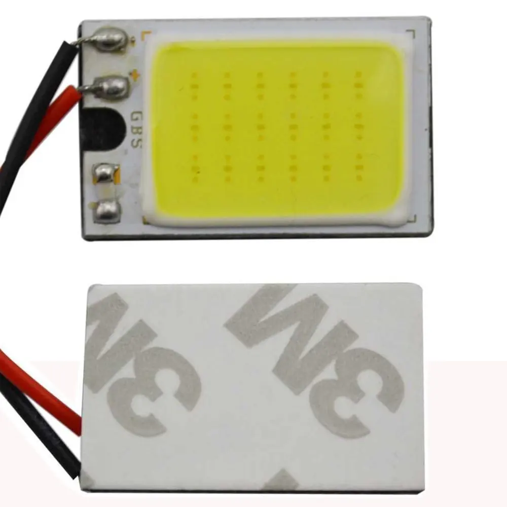 4 шт. супер белый 3 Вт COB 18 SMD Светодиодная панель купольная лампа автомобильная