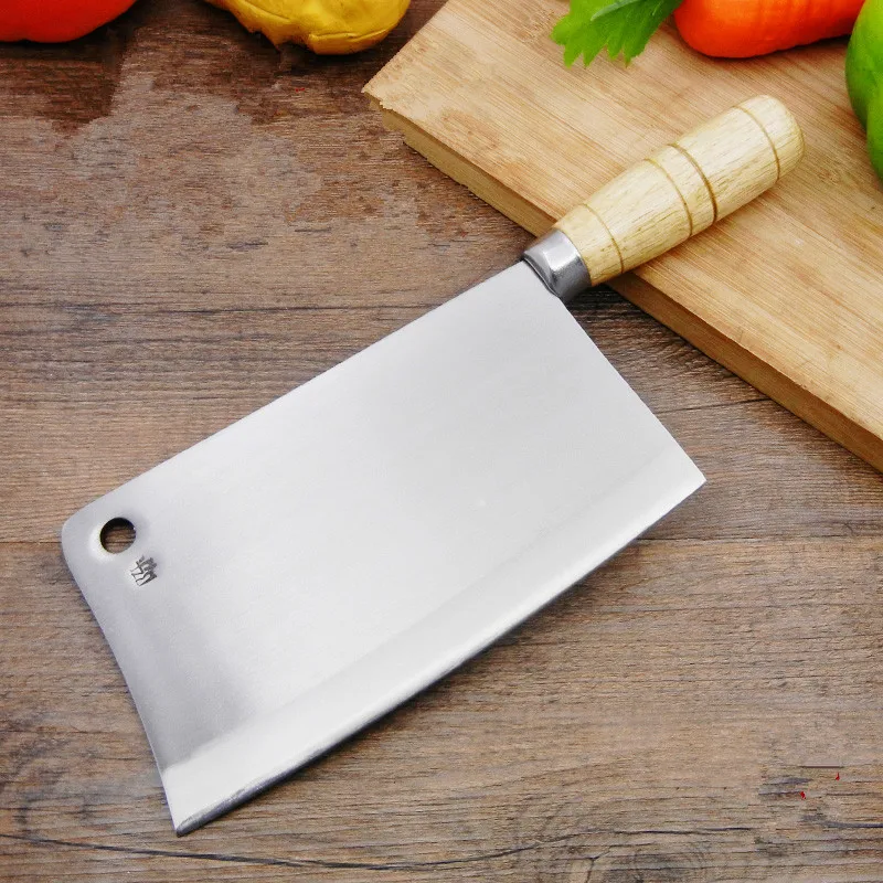 Traditional Chinese Style Handmade Kitchen Cut Bone Knife Household Chopper Cutting Meat Knives Stainless Steel Sharp Cleaver | Дом и сад