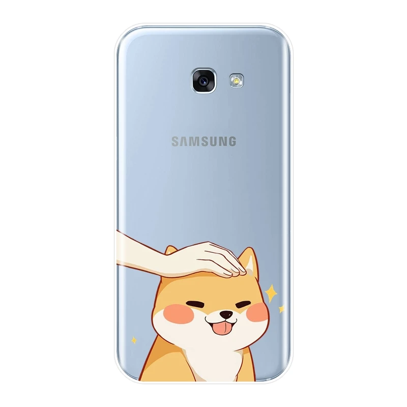Задняя крышка для Samsung Galaxy A5 A7 2018 A6 A8 Plus Shiba Inu Dog силиконовый мягкий чехол A3 2016 2017