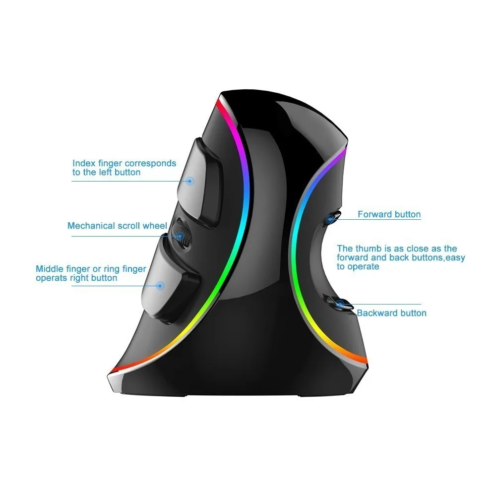 CHYI M618 Plus эргономичная Вертикальная игровая мышь проводная USB оптическая