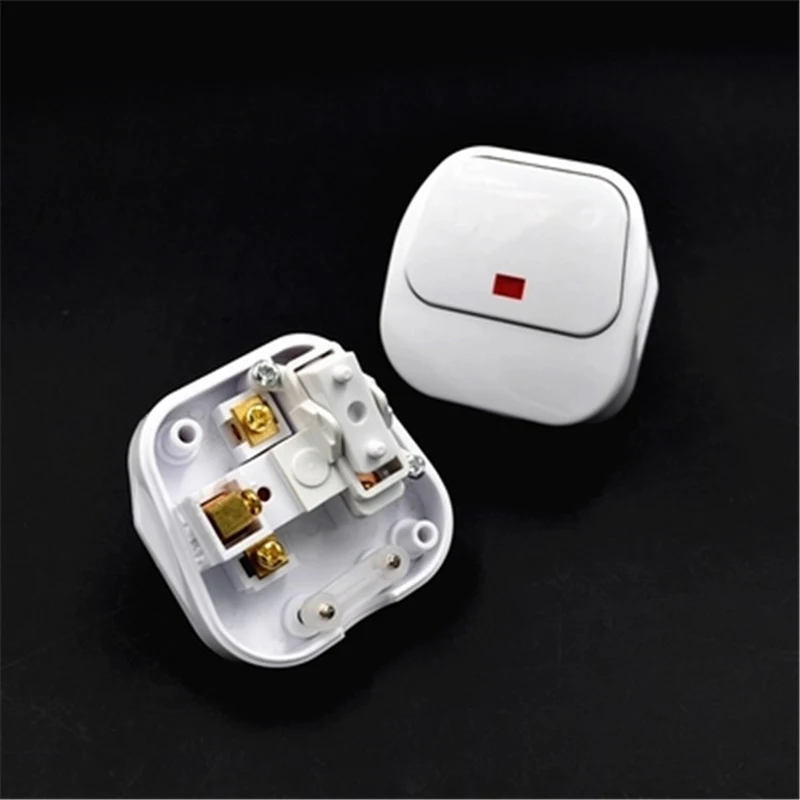 5 шт. штепсельная вилка UK 3 Pin 250 В 13A AC с переключателем электрическая розетка