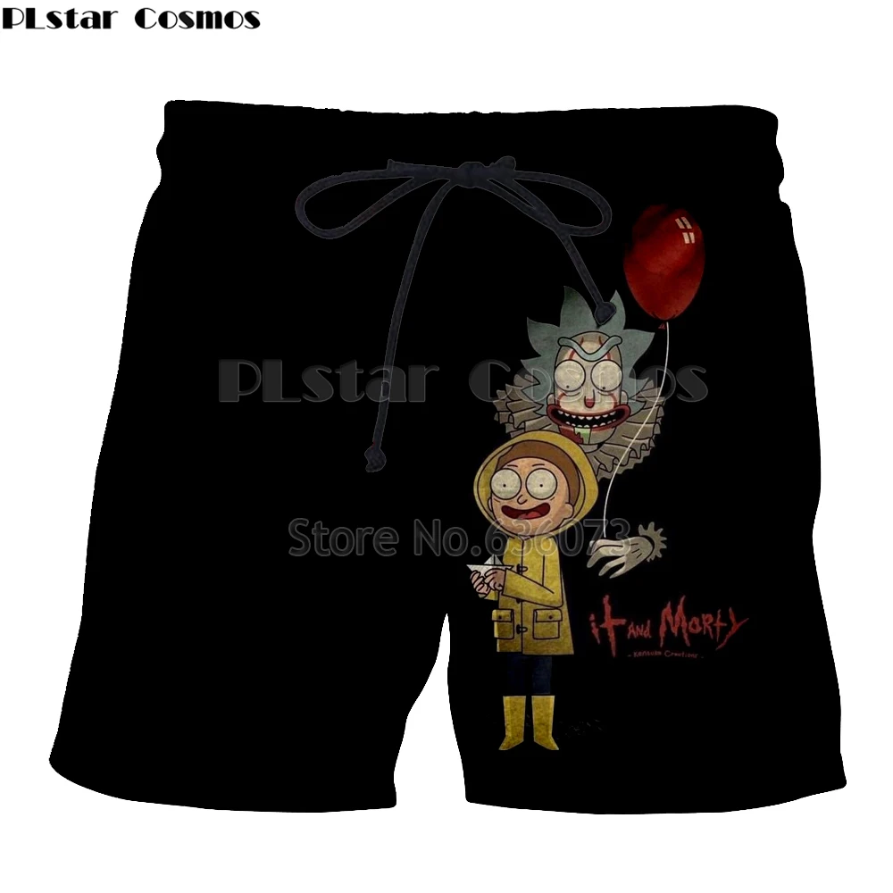 PLstar Cosmos Harajuku шорты «Аниме» Летние повседневные мужские шорты с 3d принтом Rick and Morty мужские/женские крутые шорты