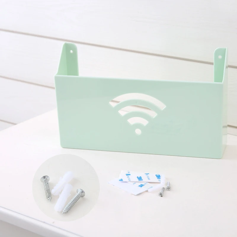 Многофункциональная полка беспроводная Wifi коробка маршрутизатора ПВХ настенная полка висячая штепсельная доска кронштейн коробка для хранения Ящики улыбка кошка шаблон