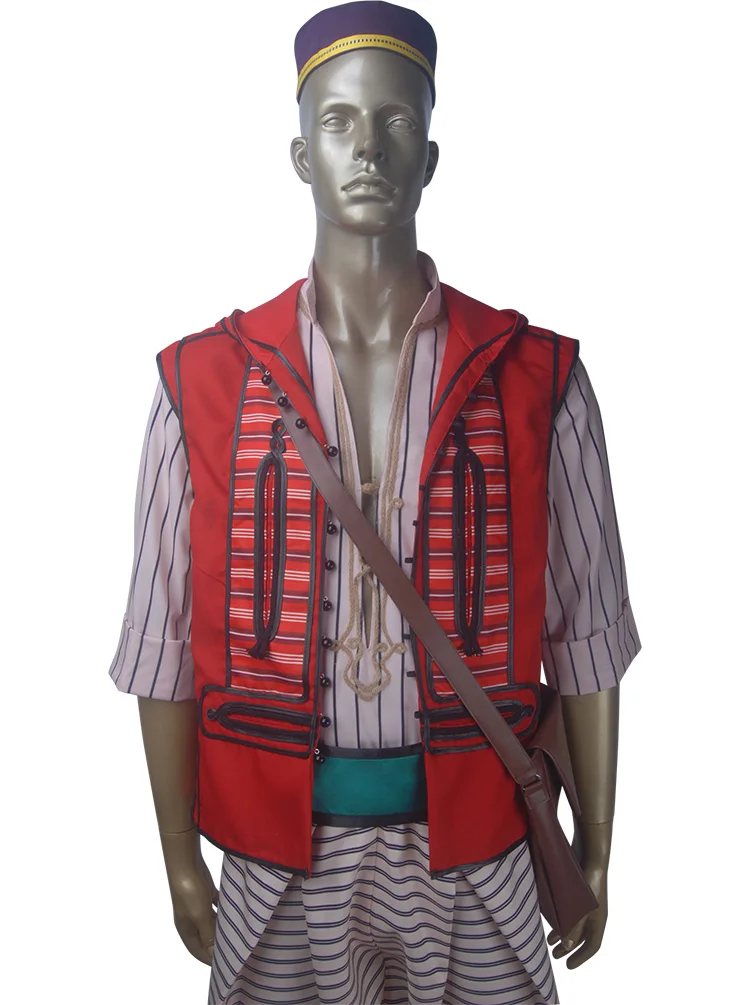 Мужской костюм для косплея Аладдин (2019) Хэллоуина уличная крыса урчин