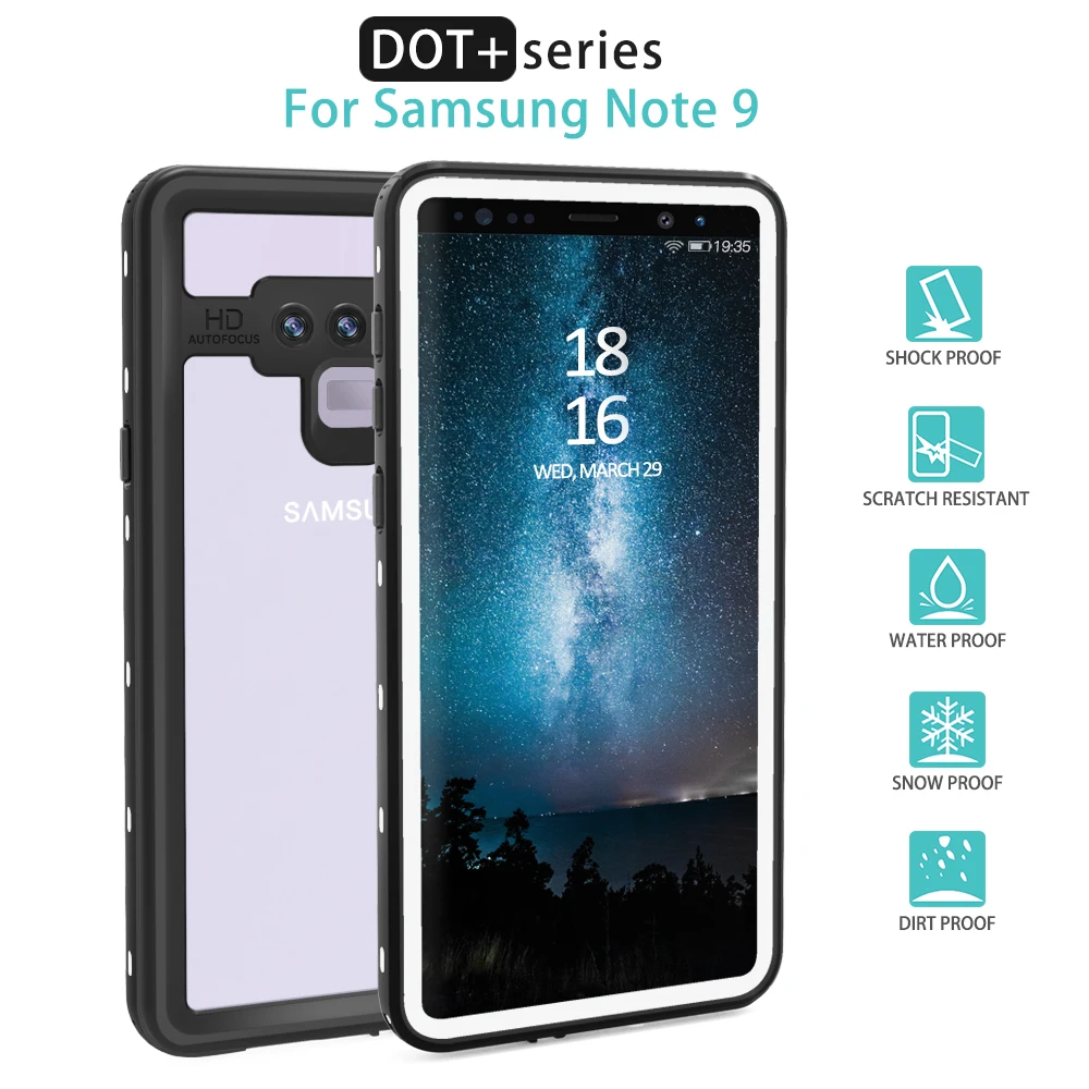 

For Samsung Galaxy Note9 Note 9 Case Waterproof Case Cover For Samsung Galaxy Note 9 Case Shockproof Transparent Water Resistan