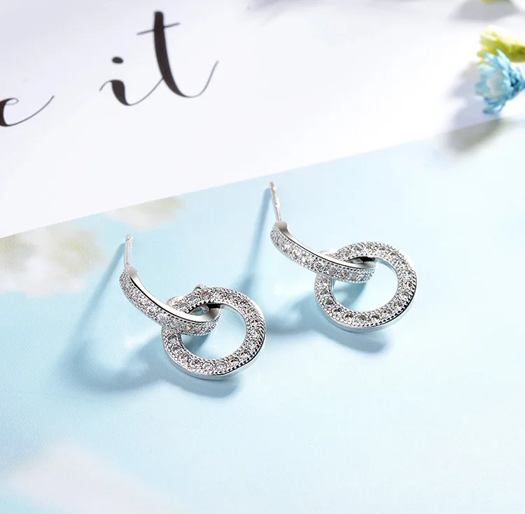 Женские Ювелирные изделия корейские OL однотонные серьги-гвоздики из