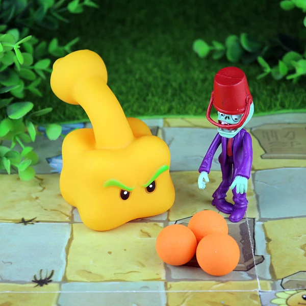 Новинка PVZ 28 стилей новая игра растения прививка Домби Peashooter ПВХ фигурка модель игрушки Аниме Фигурка горох Подсолнух Дыня 10 см