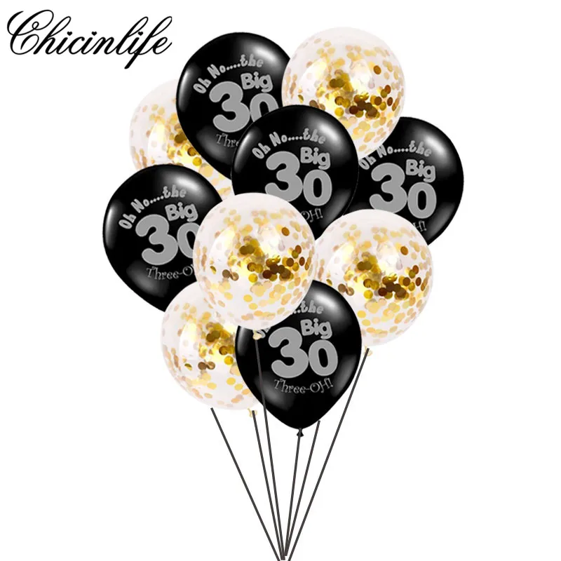 Chicinlife 10 шт. 30 40 50 60 лет день рождения фотоаксессуары для взрослых украшения