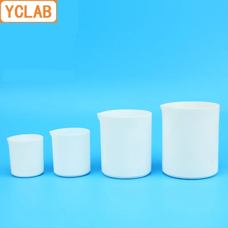 YCLAB 2000mL PTFE Beaker Low Form with Spout 2L Poly Tetra Fluoroethylene Plastic F4 Teflon Laboratory Chemistry Equipment | Канцтовары