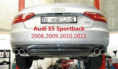 Audi S5 2008 to 2011 Для Audi A5 S5 Sportback 2008- углеродное волокно задний спойлер высокое качество автомобильный бампер диффузор авто аксессуары - Цвет: Audi S5 2008 to 2011