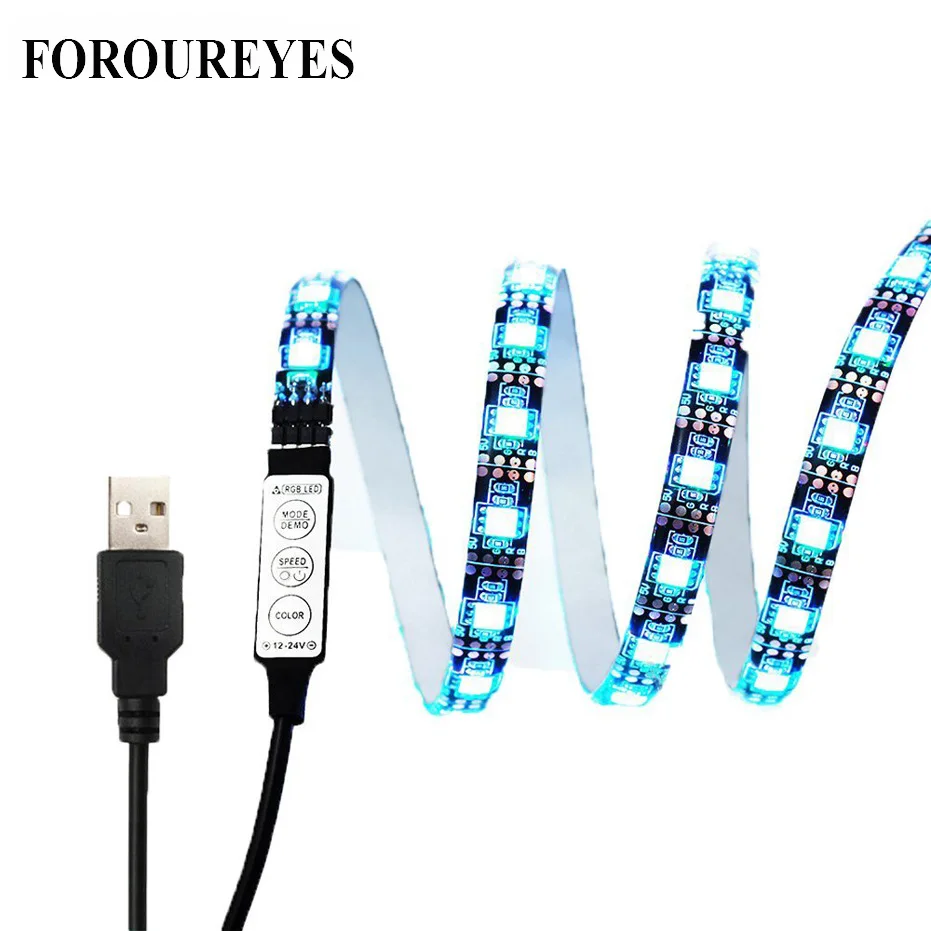 Светодиодная лента 5 м RGB Водонепроницаемая SMD 5050 USB LED 30 светодиодов/м