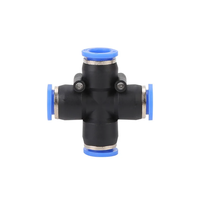 

4-Port Air water Gas Connector Quick Fitting 4 Way Pneumatic Fittings 8mm 10mm 6mm 4mm 12mm OD Hose Tube Push In