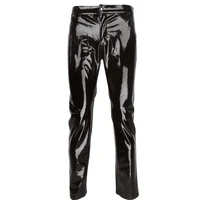 plus size fashion sexy mens lingerie shiny patent pvc leather tight pants leggings for clubwear clothes 2021 new