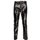 Размера плюс, модное сексуальное мужское нижнее белье, блестящие лакированные кожаные обтягивающие брюки, леггинсы для клуба, одежда, новинка 2021