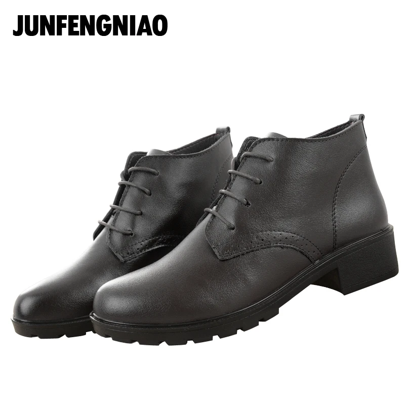 JUNFENGNIAO/Женская обувь Туфли оксфорды на шнуровке Zapatos Hombre Chaussure Homme женская толстой