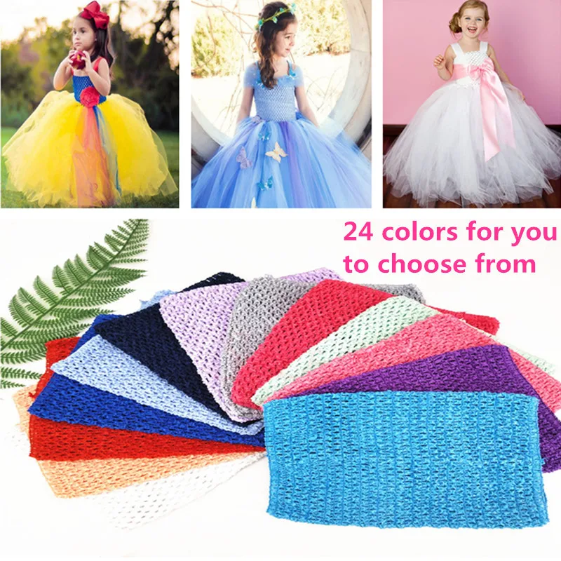 Children 23*20cm Handmade Wrapped Chest Elastic Baby Girl Crochet Tutu Tube Tops Wide For DIY Knitted Skirt 6ZSH939 | Дом и сад