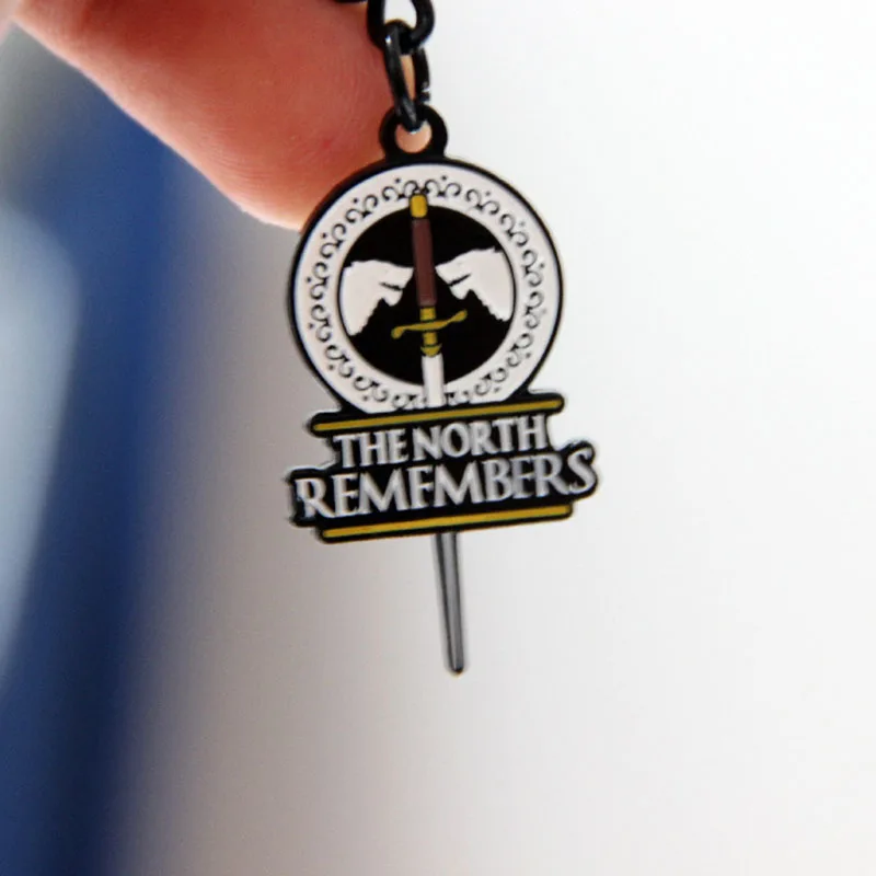 Game of Thrones Keychain Key Chains Son Ice and Fire House Stark Winterfell Pendant Fashion Jewelry Gift Keyring | Украшения и
