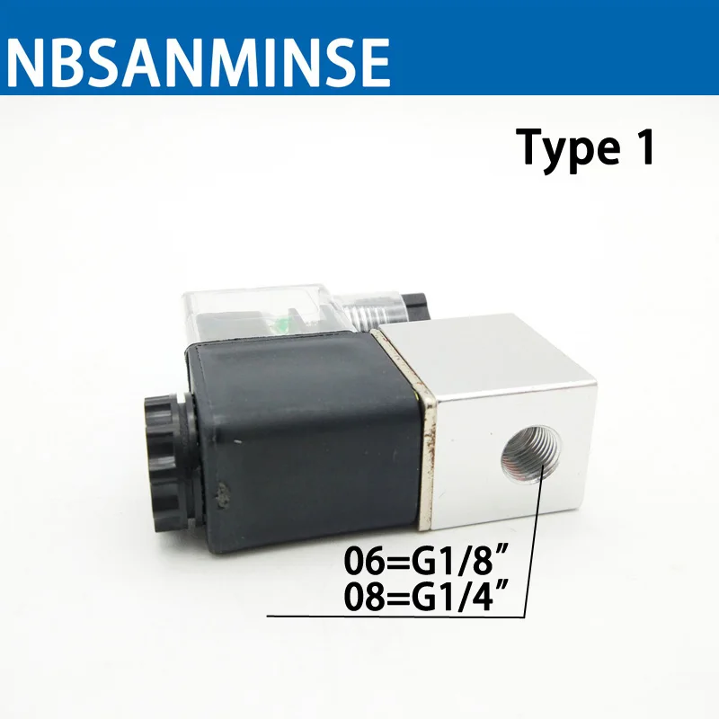 2V025 1/8 1/4 2 варианта положения нормально закрытый электромагнитный клапан