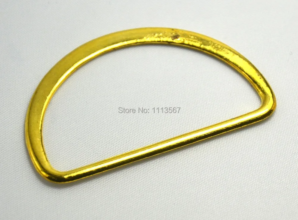 

100piece Craft Metal Gold Metal D Ring Hooks D Shaped Buckles Belt Buckle For Bags Clothes Belt Sewing Hooks Clips 56mmK123