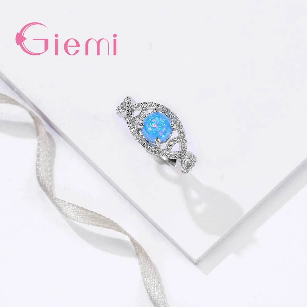 Свадебные кольца с опалом для невесты искусственное серебро лучший подарок