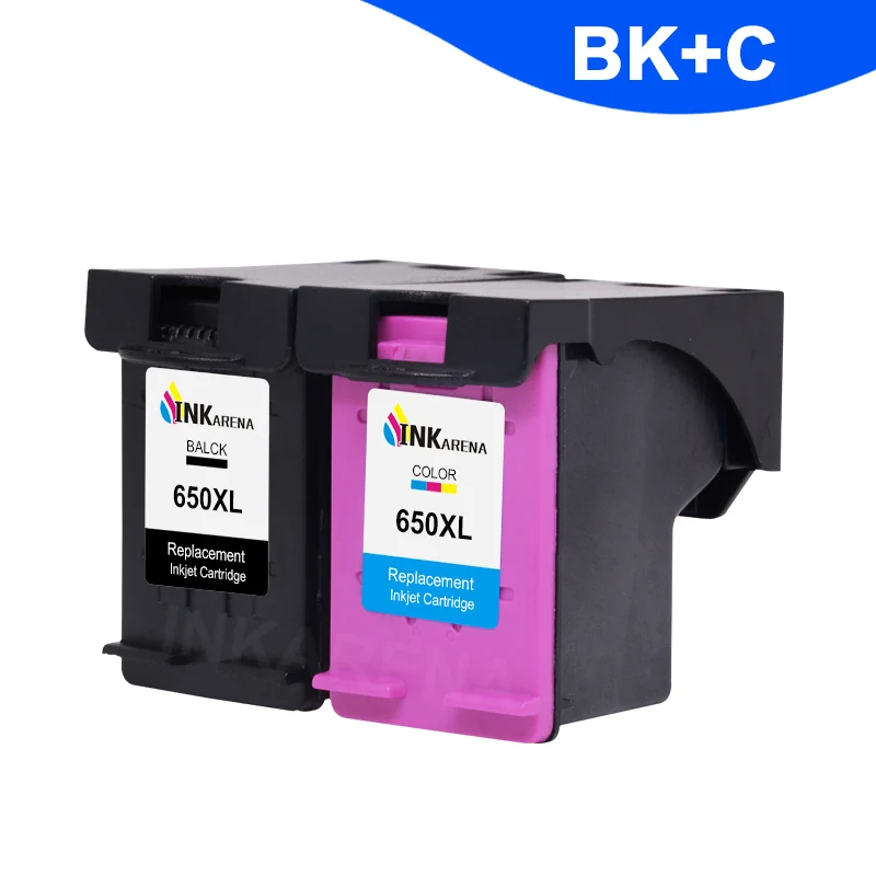 650XL BK X 1 C X 1 INKARENA Восстановленный картридж Замена для hp 650 650XL Черный трехцветный 1015 1515 2515 2545 2645 3515 Заправка принтера - Цвет: 650XL BK X 1 C X 1