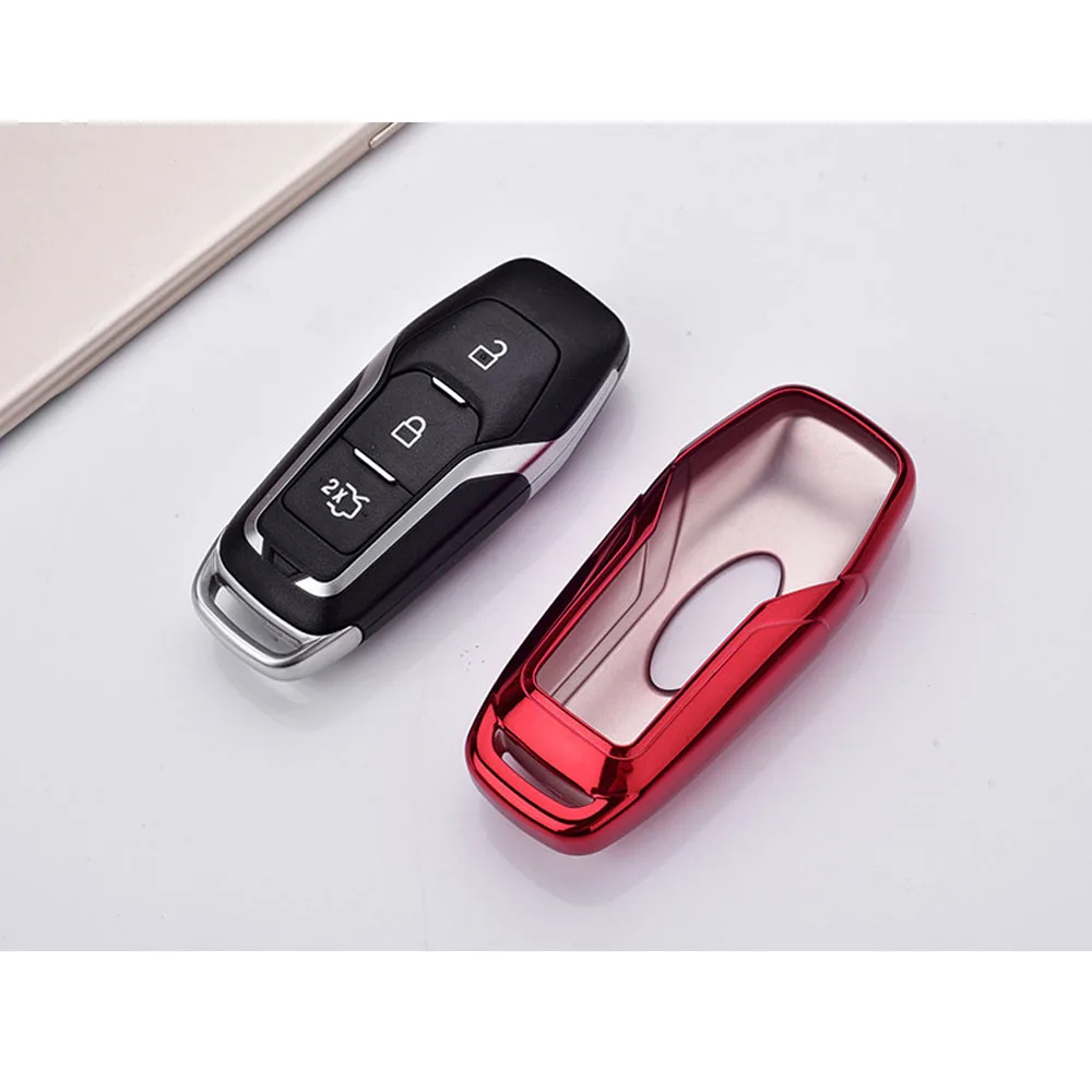 Car-Styling TPU Car Smart Remote Key Case Automobile Protective Skin Shell Cover For Ford Edge Mondeo Mustang Keys | Автомобили и