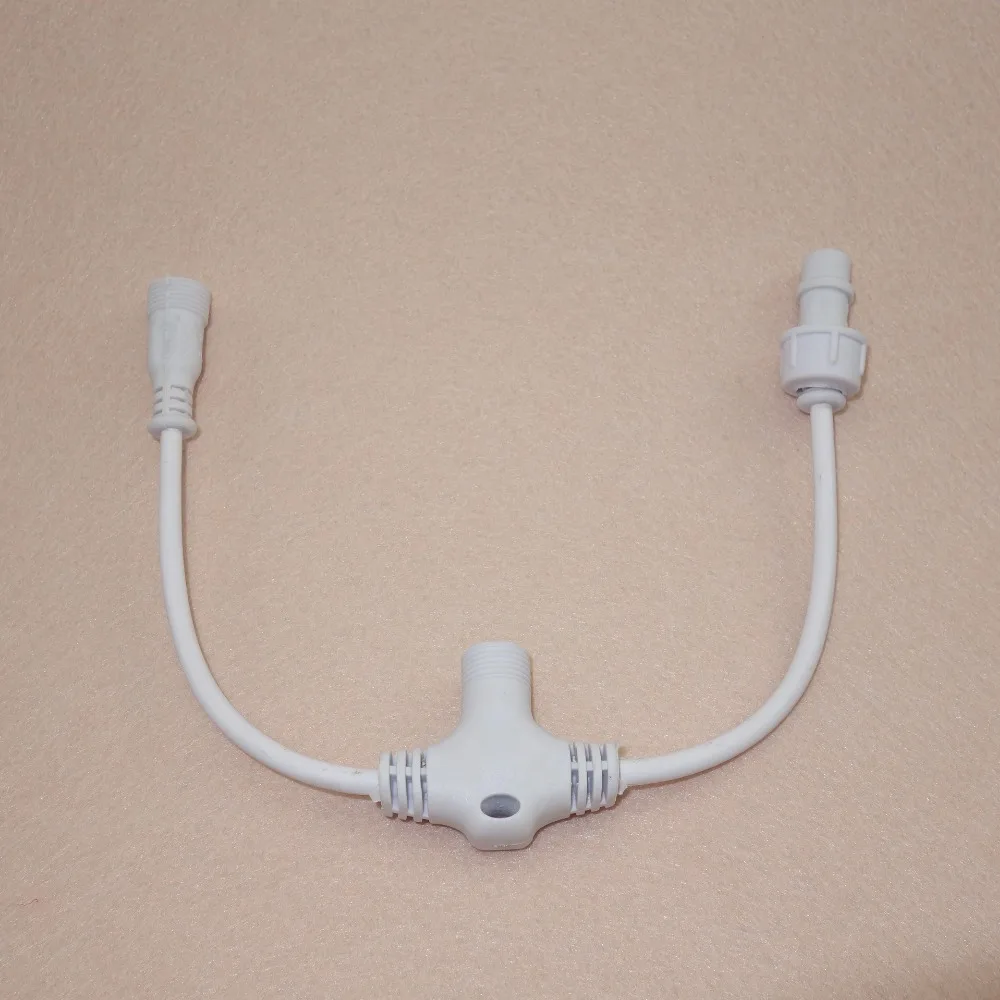 3 ядерный водостойкий разветвитель типа T белый цвет диаметр подключения штекера