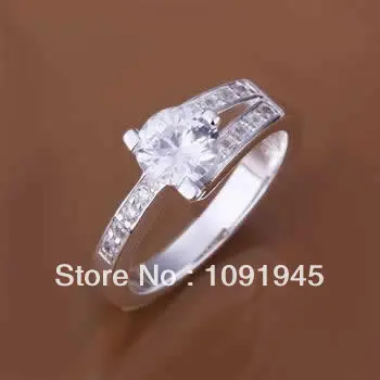 JR164 promotion lowest price Wholesale 925 sterling silver ring jewelry 2014 charm fashion inset stone dula-line Ring | Украшения и