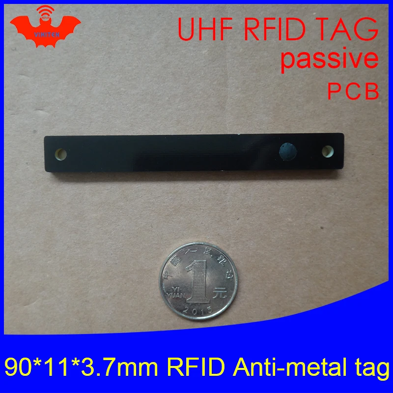 UHF RFID Анти-металлическая метка 915 МГц 868 Alien Higgs3 EPCC1G2 6C 90*11*3 7 мм стеллаж для хранения