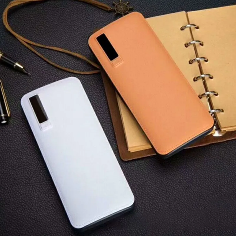 Кожаный 3USB 20000 мАч Внешний аккумулятор универсальный портативный внешний для IPhone