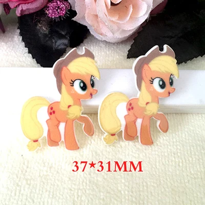 Каваи мультфильм Радуга маленький пони фигурка ремесла плоская задняя Смола Лук