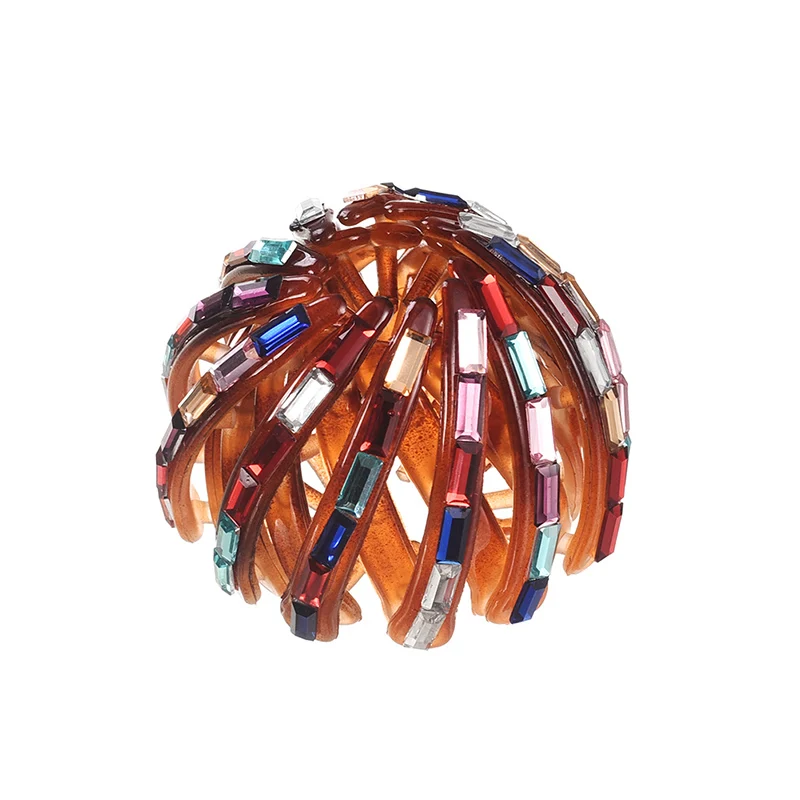 Color Rhinestone Bro Трендовые хрустальные жемчужные бутоны, Когти для волос, женские заколки для волос, заколка для волос со стразами, ободок, аксессуары для волос, заколки, шпилька - Цвет: Color Rhinestone Bro