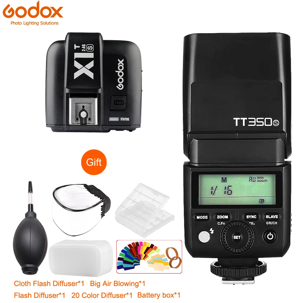 GODOX Вспышка TT350 Мини 2 4G Беспроводная HSS TLL 1/8000s + триггер для Canon Nikon Sony Fuji Olympus Panasonic