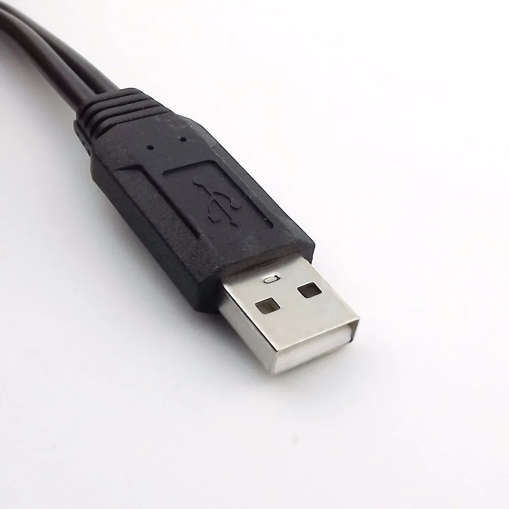 1 шт. Y образный кабель Разветвитель USB 2 0 штекер на штекера внешний мобильный