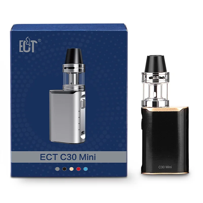Оригинальный ECT бокс мод для электронных сигарет C30 mini аккумулятор с атомайзером