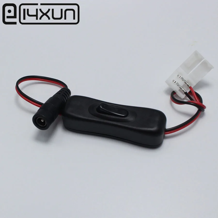 EClyxun 1 шт./лот светодиодный кабельный разъём с переключателем DC до 10 мм 2pin разъем