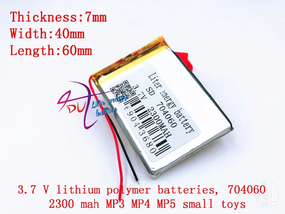 Литий-полимерный аккумулятор li-po 3 7 в 704060 074060 мАч дюймов MP4 MP5 навигатор товары для