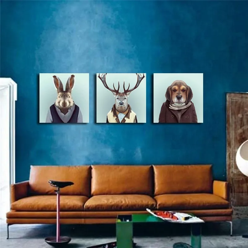 3 Панели без рамки холст фотопечать картины с изображением мистера Рабита Лось и