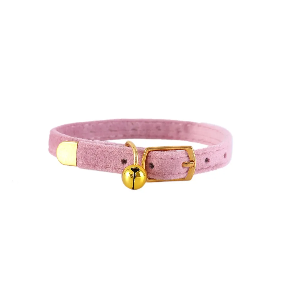 Pink with Bell Ошейник для кошек с колокольчиком, ошейник для кошек, ошейник для щенков, ошейник для кошек, ошейник для домашних животных, поводок для собак, товары для домашних животных - Цвет: Pink with Bell