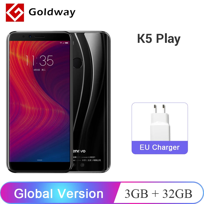 Глобальная версия Lenovo K5 Play 3 Гб ОЗУ 32 ПЗУ восьмиядерный смартфон Snapdragon 430 5 7 дюймов