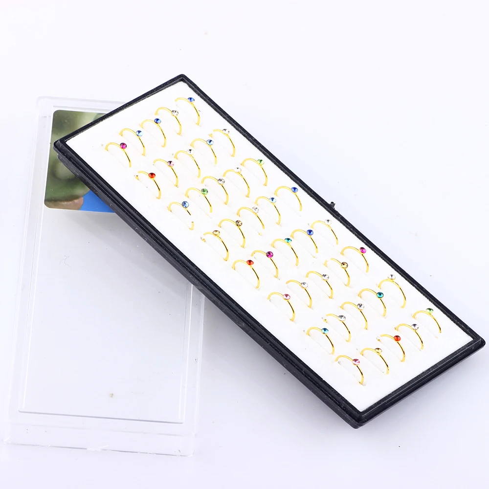 JUNLOWPY Fashion Body Jewelry Surgical Steel Nose Studs Lip Tragus Ear Helix Piercing Nose Hoop Rings Sexy Women 120pcs 3 Boxes