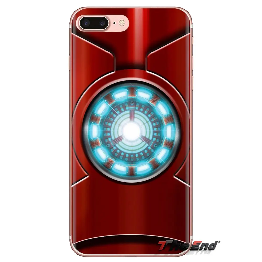 Transparent Soft Shell Covers For Samsung Galaxy A3 A5 A7 A9 A8 Star A6 Plus 2018 2015 2016 2017 Superhero iron man arc reactor |